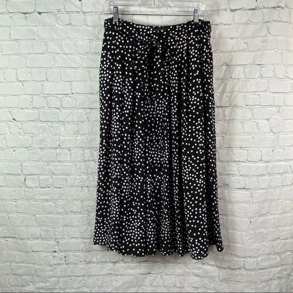 Talbots Polka Dot Long Maxi Skirt with Tie
